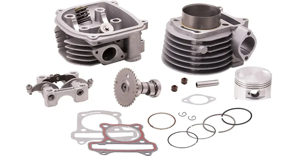 Asiakkaiden Suosikki Sylinterisarja täydellinen kannella 57.40mm, 150cc, männäntappi 15mm, nokka-akseli versio A, 157QMJ (GY6 150) 4T