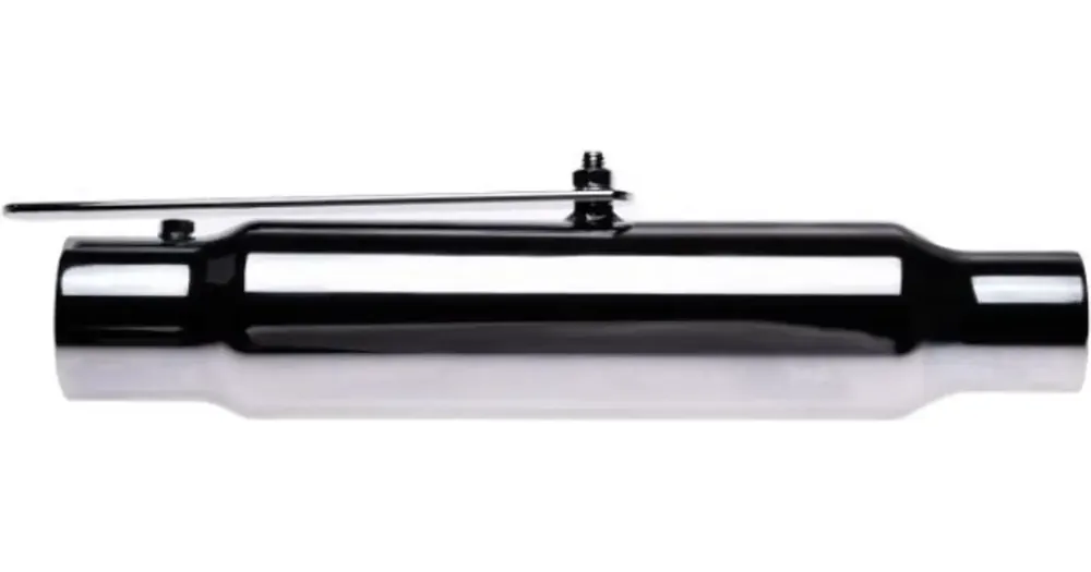 Halpa Äänenvaimennin, kromi, 30cm, läpivirtaus, WM Motor LH-087, Chopper / Cruiser