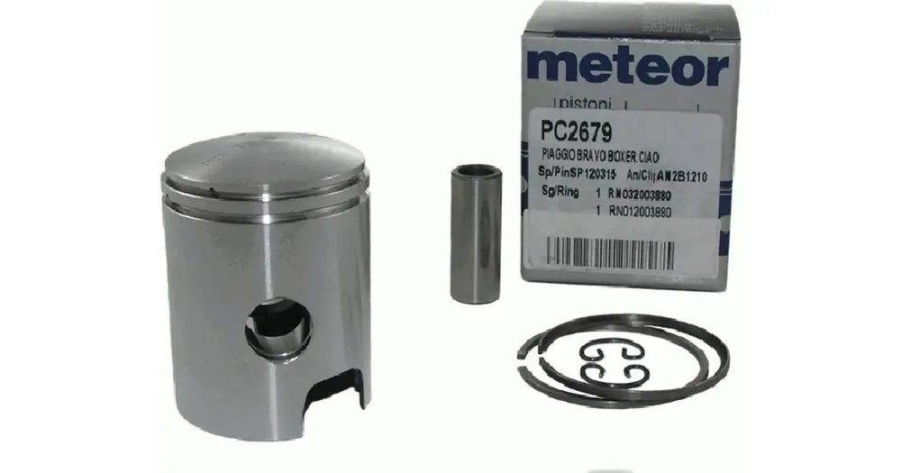 Täydellinen mäntä 38.60/12/26.50 50cc Meteor Piaggio Bravo Boxer Ciao Bestseller