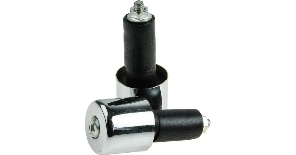 Korkea Laatu Ohjaustangon päätytulpat 17mm kromi 2 kpl