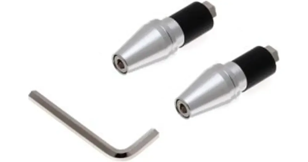 Ohjaustangon päätytulpat 17mm kromi, kartiomainen, 2 kpl Halpa
