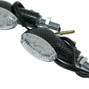 Alennettu M10 LED -vilkut, hiilikuitu, valkoinen kupu