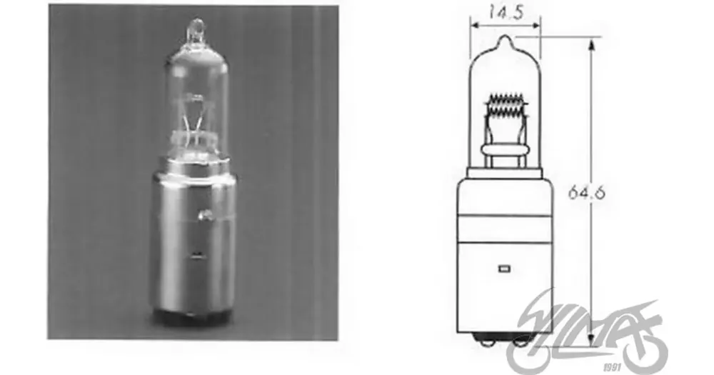 S1 BA20D 12V 18/18W sininen polttimo Eniten Myyty