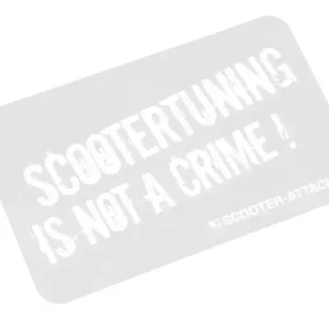 Aito Scootertuning is not a crime -tarra, läpinäkyvä 115x80mm