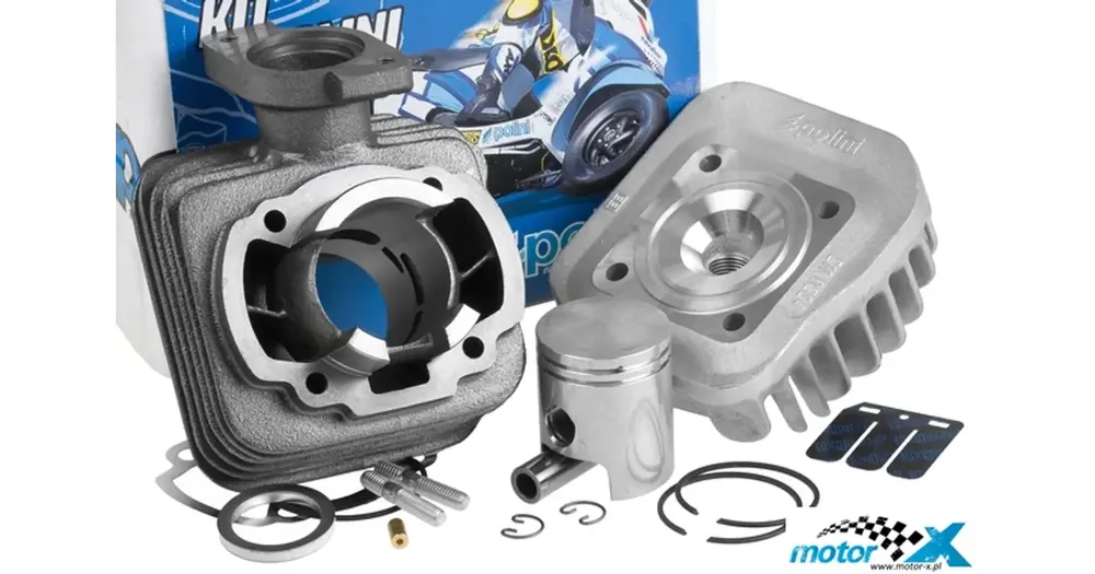 Superhinta Sylinterisarja täydellinen kannella 50cc Polini Sport Peugeot AC pystymallinen