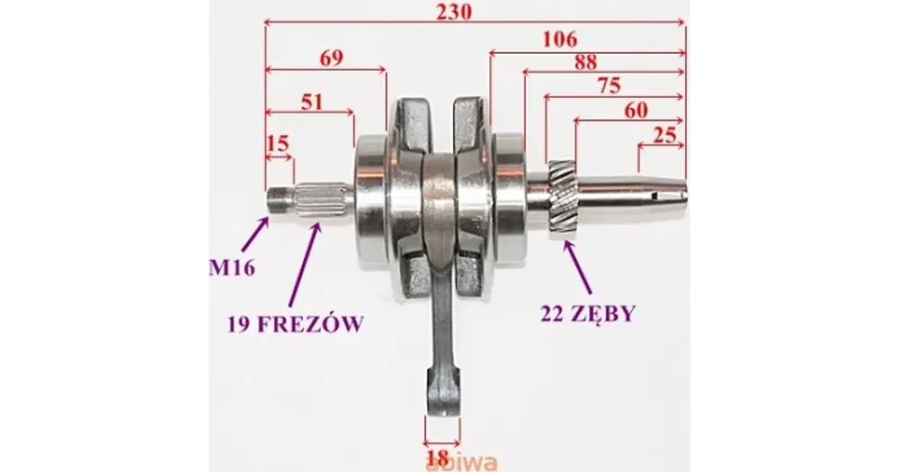 Kampiakseli ATV 250 67mm AC Merkkituote