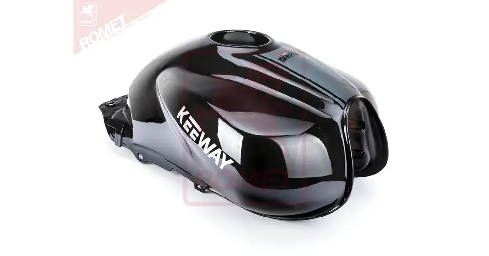 Musta polttoainesäiliö, tarra "BENELLIKEEWAY" Keeway RKV 125 50100K69064Z Tukkuhinta