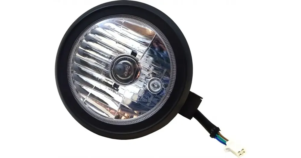 Lampa etuvalaisin, täydellinen, HS1-polttimo, mattamusta kehys, Junak M12 Vintage Vain Tänään