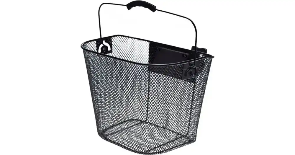 Alkuperäinen Polkupyöräkori ohjaustangon kiinnikkeellä, musta