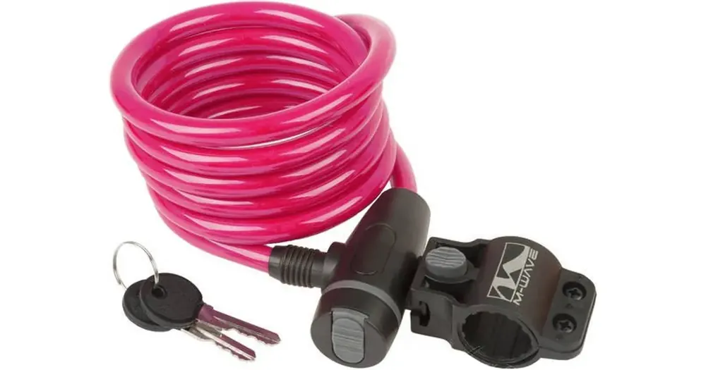 Polkupyörän lukko 10x1800 pinkki Tarjoushinta