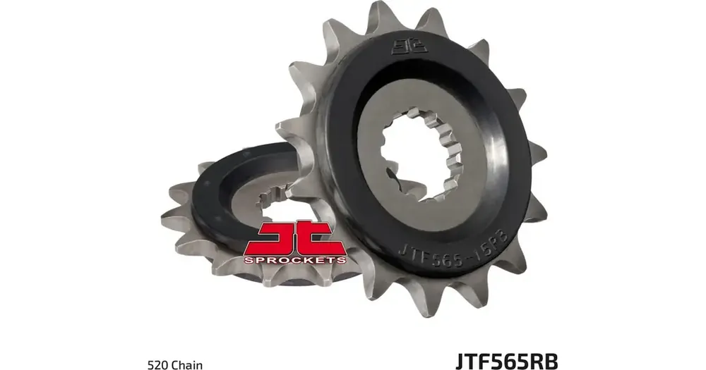 Ajankohtainen Etuhammasratas 520 15 hammasta, RB - kumilla päällystetty ketjuohjain, JT Sprockets JTF565RB
