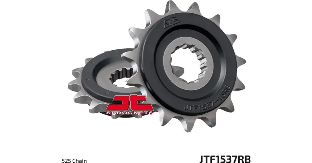 Tehdashinta Eturatas 525 17 hammasta, RB - kumilla päällystetty ketjunohjain, 21.7 / 25mm JT Sprockets JTF1537