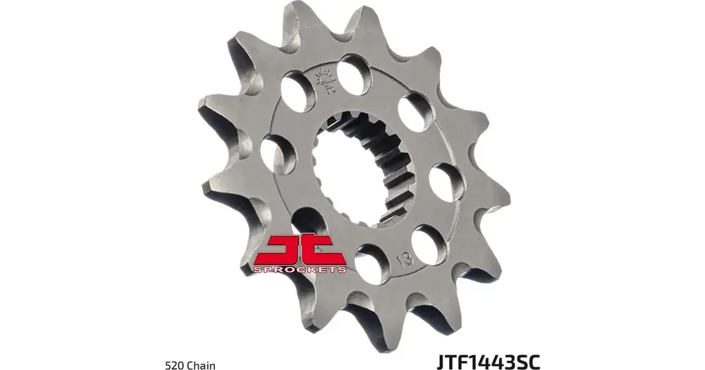 Korkea Laatu Eturatas 520 13 hammasta, SC - itsepuhdistuva, JT Sprockets JTF1443SC