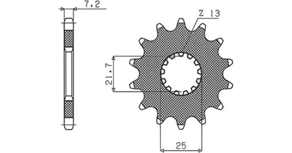Turvallinen Maksu Etuhammasratas 525 16 hammasta Sunstar (JTF520)