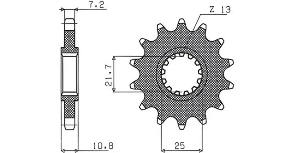Halpa Etuhammasratas 525 17 hammasta 21.7 / 25mm Sunstar (JTF1586)