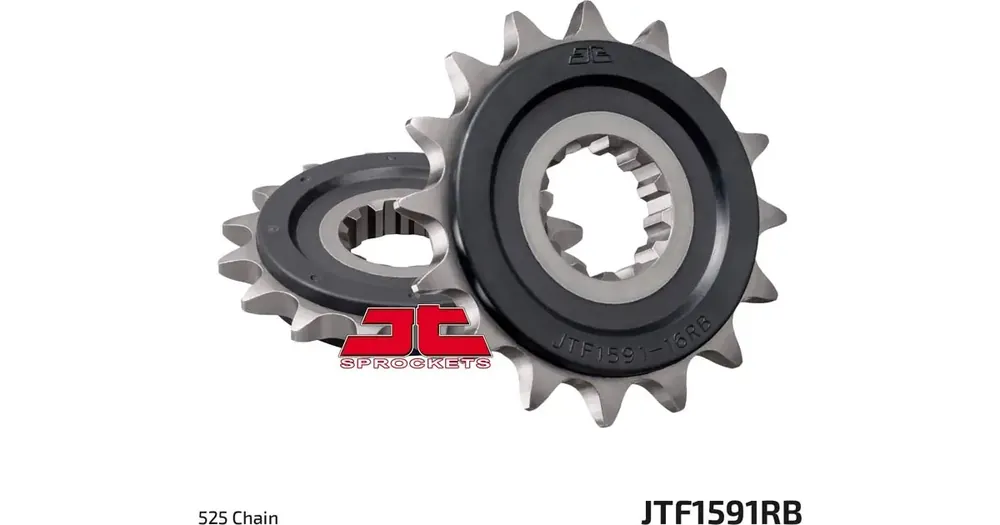 Eturatas 525, 16 hammasta, RB - kumilla päällystetty ketjuohjain, JT Sprockets JTF1591 Kausialennus