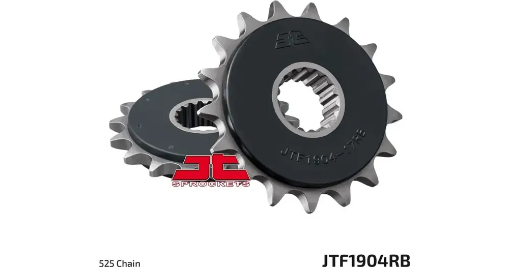 Eturatas 525 17 hammasta, RB - kumisuojattu ketjunohjain, JT Sprockets JTF1904 Loppuunmyynti