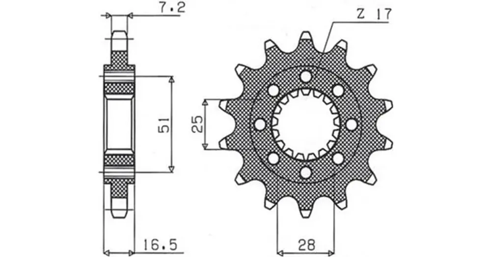 Etuhammasratas 525 16 hammasta Sunstar (JTF1904) Tukkuhinta
