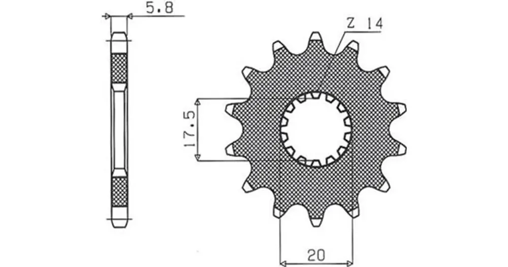 Eturatas 520 13 hammasta 17.7 / 20mm Sunstar (JTF564) Erikoistarjous