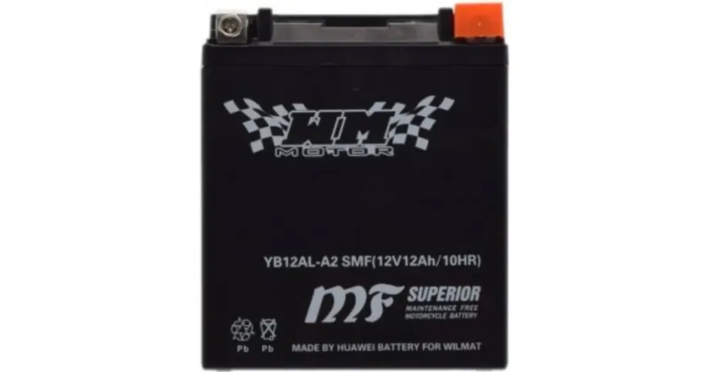 Huoltovapaa akku WM Motor SMF YB12AL-A2 12V 12Ah 133x78x155mm Vain Tänään