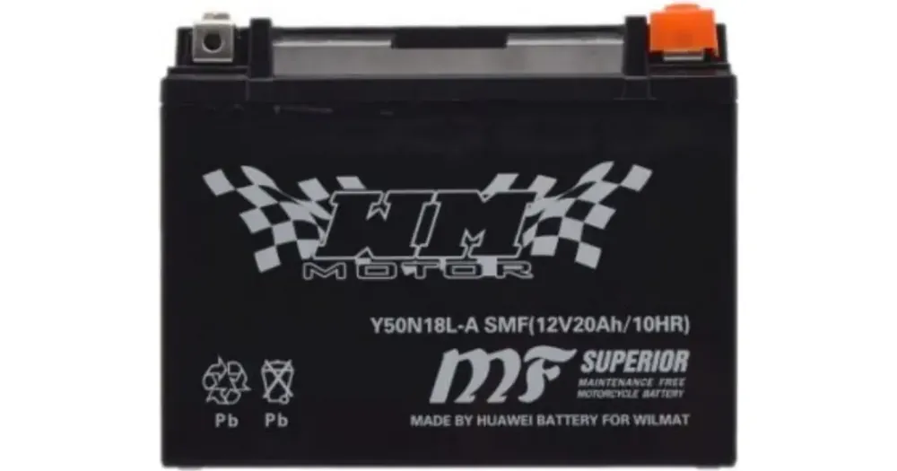 Kampanjahinta Huoltovapaa akku WM Motor SMF Y50N18L-A 12V 20Ah 206x91x163mm