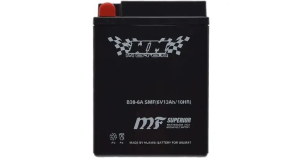 Huoltovapaa akku WM Motor SMF B38-6A 6V 13Ah 116x81x157mm 120CCA Merkkituote