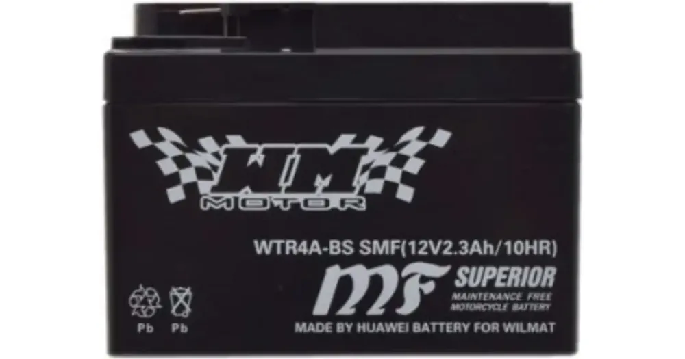 Huoltovapaa akku WM Motor SMF WTR4A-BS (YTR4A-BS) (liittimet) 12V 2.3Ah 114x49x86mm 45CCA Osta Nyt
