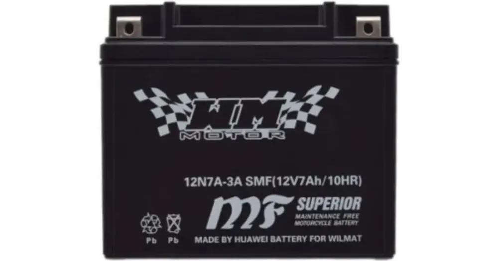 Ajankohtainen Huoltovapaa akku WM Motor SMF 12N7A-3A 12V 7Ah 148x59x127mm