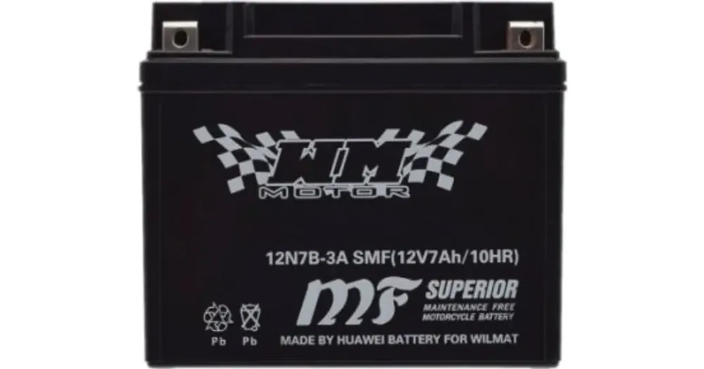 Ajankohtainen Huoltovapaa akku WM Motor SMF 12N7B-3A 12V 7Ah 148x59x128mm