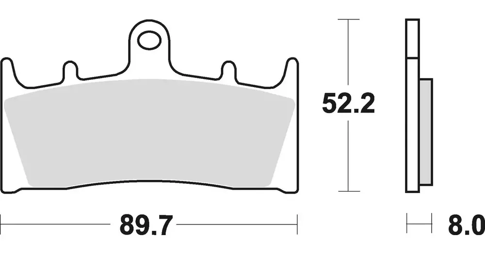 Turvallinen Maksu Braking Semi Metallic 764SM1 -jarrupalat