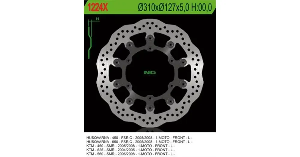 Superhinta NG 1224X kelluva jarrulevy
