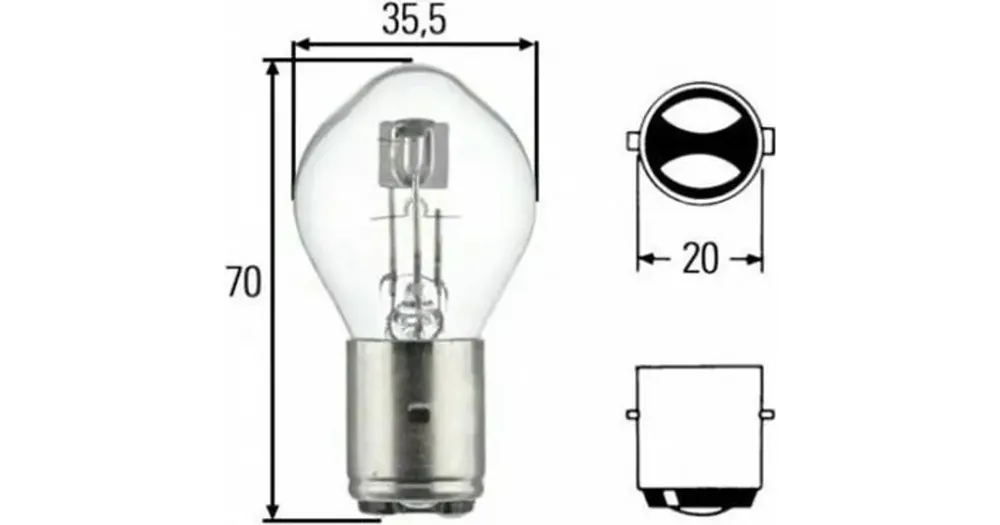 Polttimo S2 45/40W BA20D 12V Hella Poisto