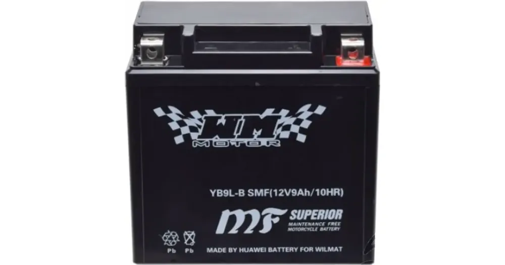 Asiakkaiden Suosikki WM Motor SMF YB9L-B huoltovapaa akku 12V 9Ah 135x75x139mm 100CCA