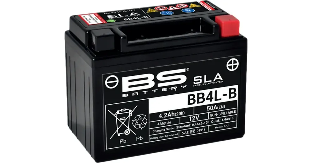 Osta Verkossa Huoltovapaa akku BS Battery BB4L-B (YB4L-B) 12V 4Ah 120x70x92mm 50CCA
