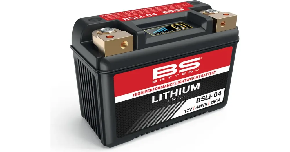 BS Battery LIFEPO4 BSLI-04 (YTZ10S) litiumrautafosfaattiakku 12V 4Ah 48Wh 134x65x92mm 280CCA Erikoistarjous