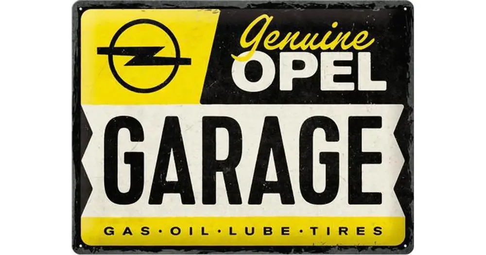 Pikatoimitus Taulu, juliste 30x40 cm, kohokuvioitu pelti, Opel Garage Nostalgic Art 23315