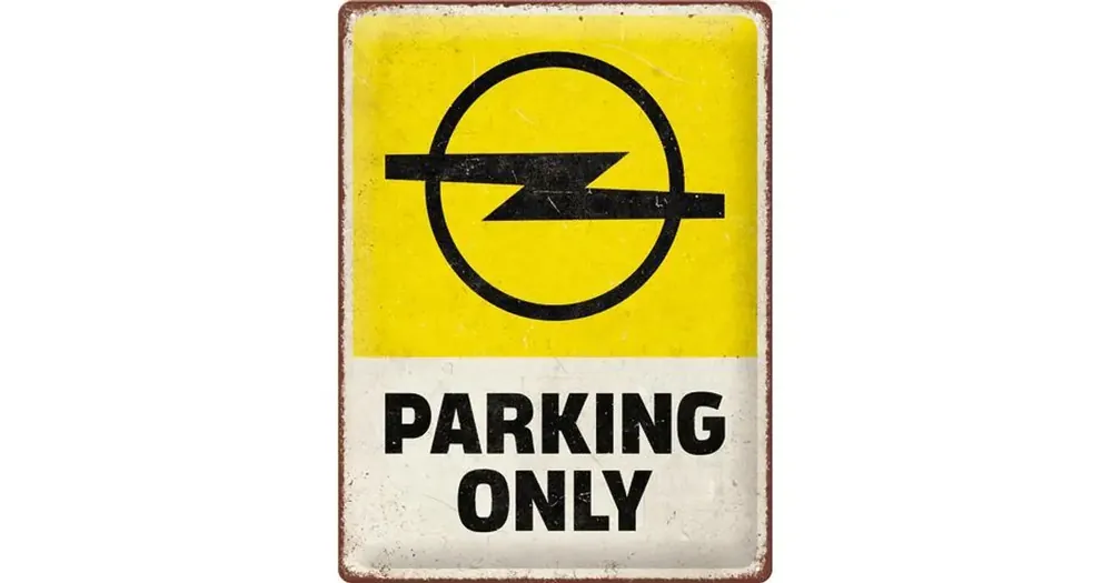 Suoraan Valmistajalta Taulu, juliste 30x40 cm, kohokuvioitu pelti, Opel Parking Only Nostalgic Art 23316