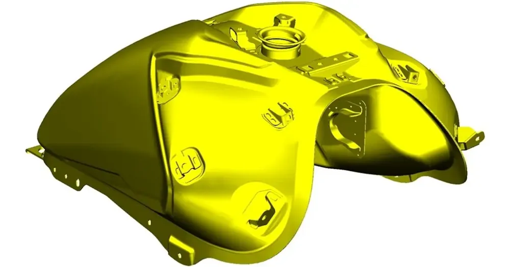 Alkuperäinen Keltainen polttoainesäiliö Zontes 310V