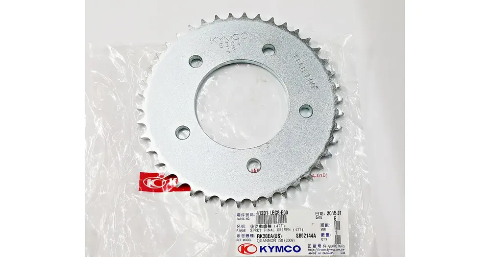 Takaratas 428 42 hammasta Kymco Quanon Superhinta
