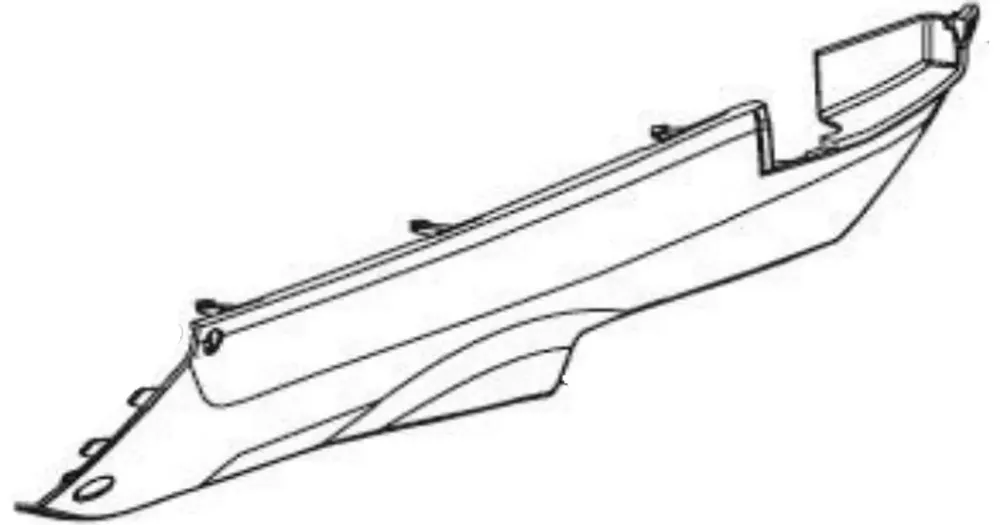 Edullinen Hinta Keeway Zahara 65408T82JS00 vasen harmaa JS kynnyssuojus