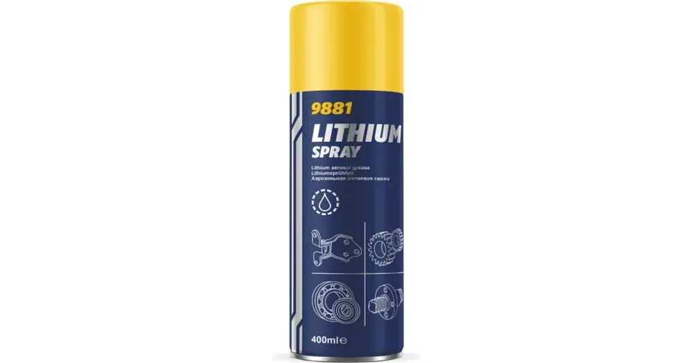Mannol 9881 Litiumrasvaspray 400ml Flash-Tarjous