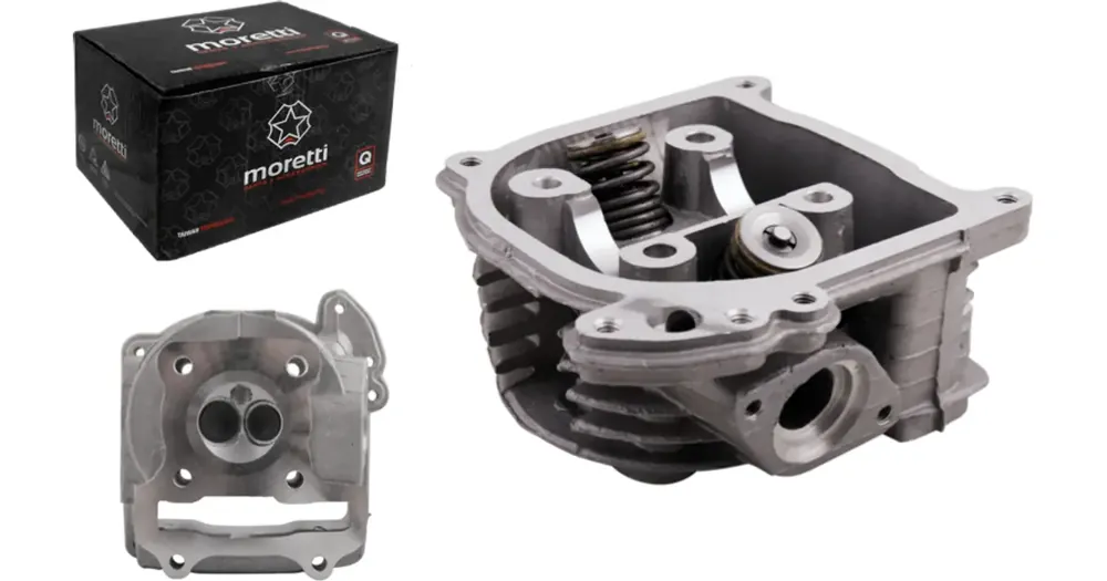 Sylinterikansi, täydellinen 39.00mm 50cc, EGR, pitkät venttiilit, 139QMB 50 4T AC Poisto