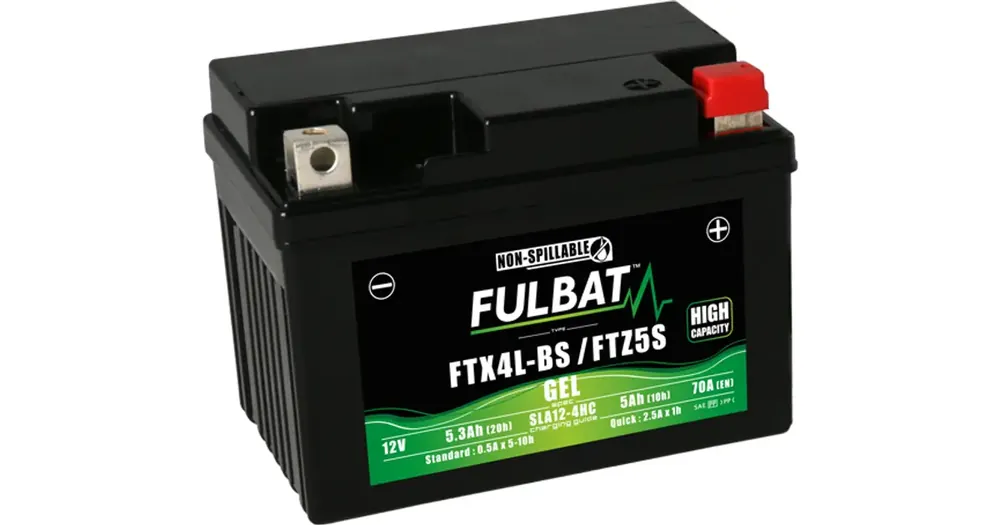 Uusi Malli Fulbat FTX4L-BS / FTZ5S 12V 5Ah huoltovapaa geeliakku, mitat 113x70x85mm, 70CCA