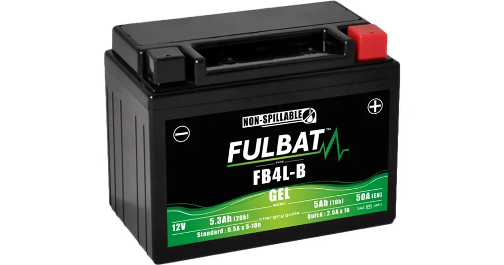 Fulbat huoltovapaa geeliakku (FB4L-B) 12V 5Ah 120x70x92mm 50CCA Eniten Myyty