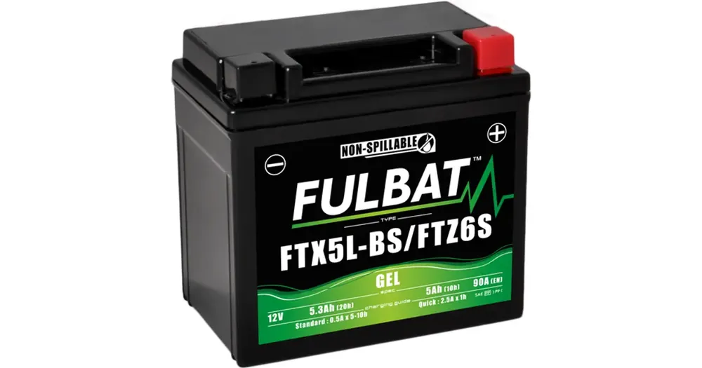 Lähetetään Heti Fulbat huoltovapaa geeliakku (FTX5L-BS / FTZ6S) 12V 5Ah 113x70x105mm 90CCA