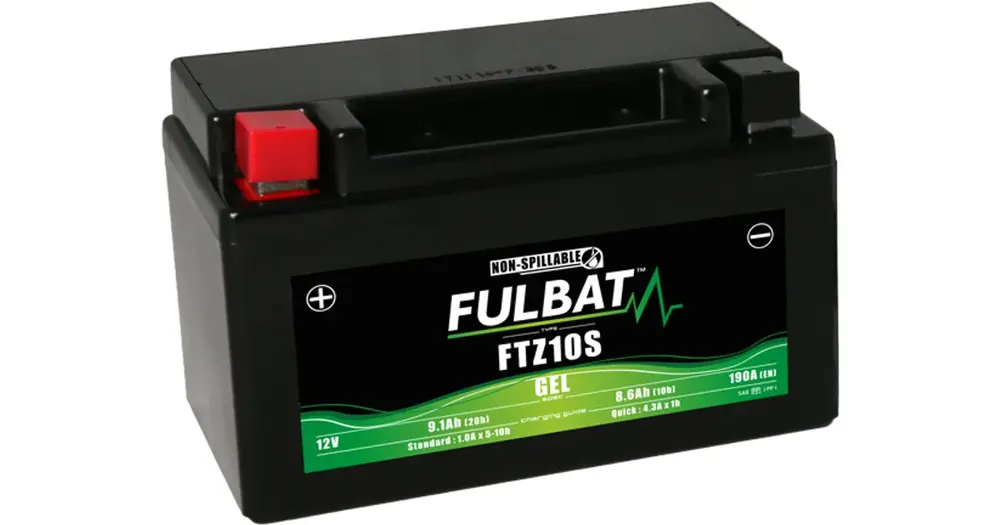 Halpa Fulbat huoltovapaa geeliakku (FTZ10S) 12V 8.6Ah 150x88x93mm 190CCA