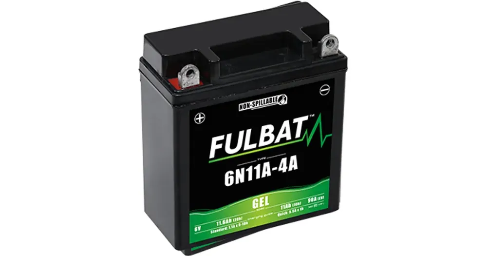 Fulbat huoltovapaa geeliakku (6N11A-4A) 6V 11Ah 121x58x130mm 90CCA Viikonlopputarjous