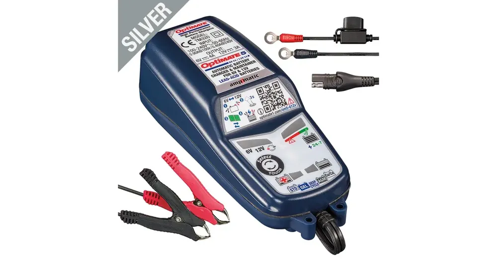 Akkulaturi Optimate 5 Ampmatic 6V 4A 3-160AH / 12V 3A 3-120AH, AGM / GEL / STD / SLI / DEEP CYCLE, SAE Uusi Malli