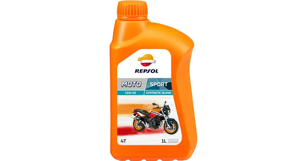 Repsol Moto Sport 15W50 4T -moottoriöljy, osasynteettinen, 1 litra Suosittu