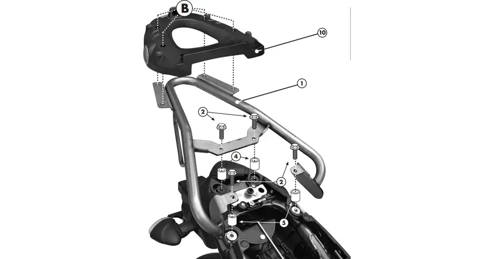 Ajankohtainen Kappa Suzuki GLADIUS 650 -takalaukkuteline, Monolock-kiinnityslevyllä